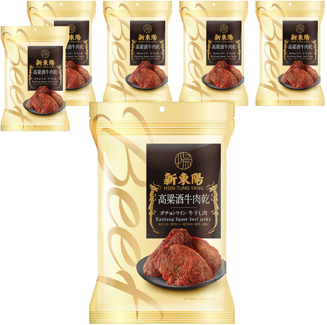 新東陽 高粱酒牛肉乾, 200g, 6包