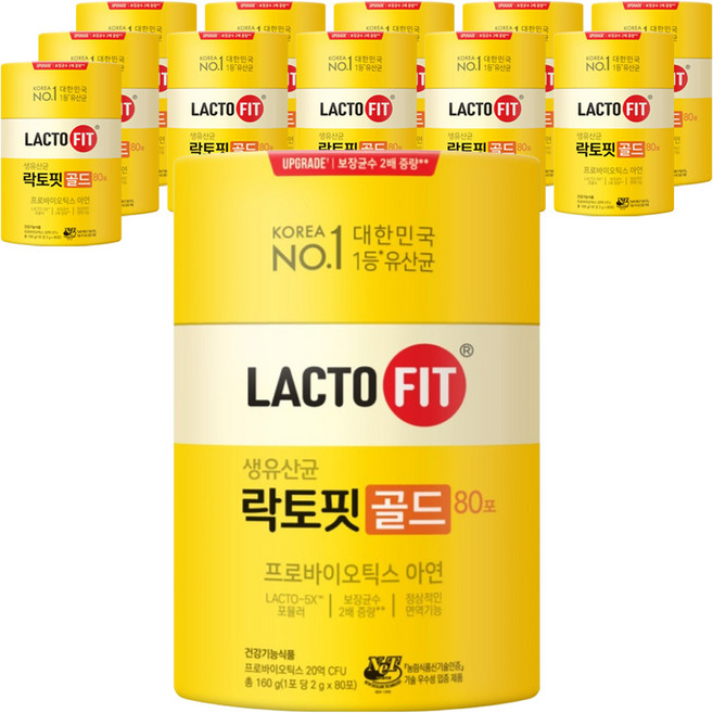 락토핏 정품 골드 80포, 12개