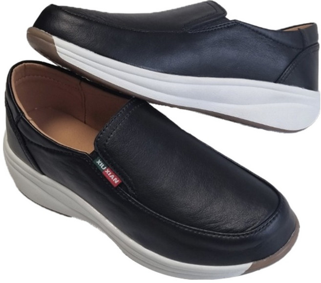 Picaso 女用舒適牛皮增高手工厚底鬆緊帶懶人鞋 1836