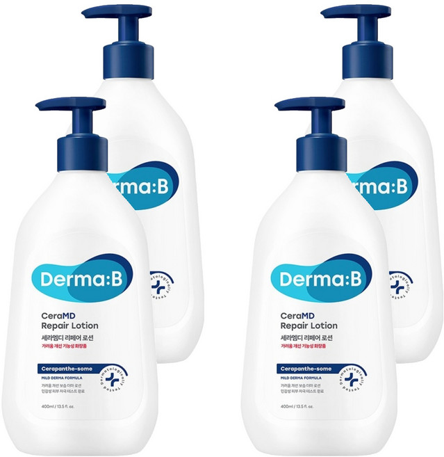 Derma B CeraMD 修護乳液, 400ml, 4個