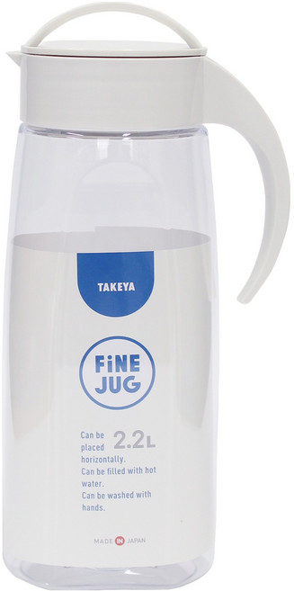 TAKEYA 手柄式精美水壺, 1個, 2.2L, 乳白色