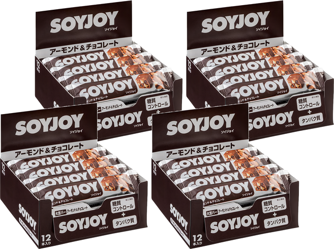 SOYJOY 大豆營養棒 杏仁巧克力 12條, 360g, 4盒