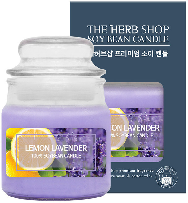 더허브샵 소이 캔들, 레몬 라벤더, 90g, 1개