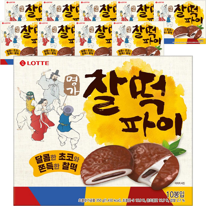 롯데웰푸드 명가 찰떡파이, 350g, 10개