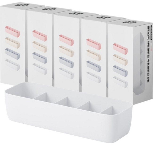 블럭마트 플라스틱 속옷 서랍 정리함 5칸, 화이트, 5개