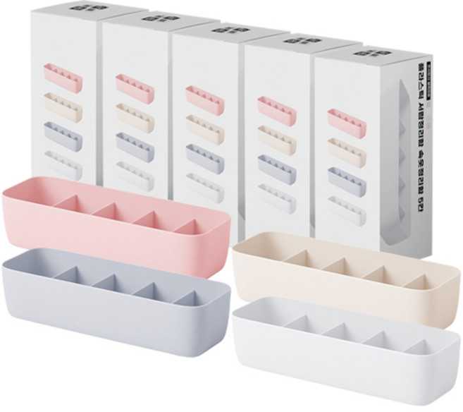 블럭마트 플라스틱 속옷 서랍 정리함 5칸, 랜덤 발송, 5개