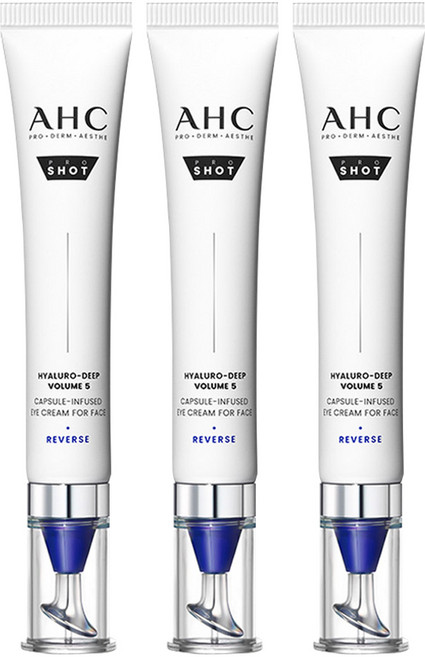 AHC Pro Shot Hyaluro-Deep Volume 5膠囊導入全臉眼霜, 3條, 30ml