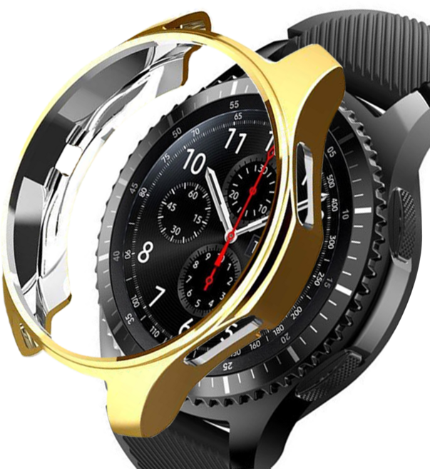 루아러블 갤럭시워치 보호 TPU 풀커버 케이스, 골드, 1개