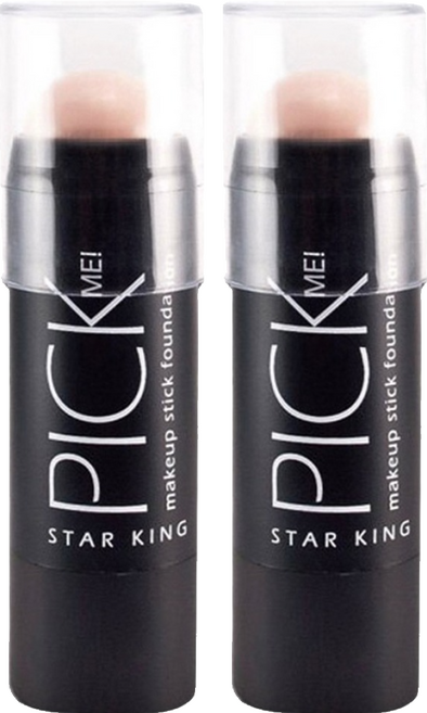 STAR KING 星之冠 輕薄裸光美顏粉底棒 8g, 02, 2支