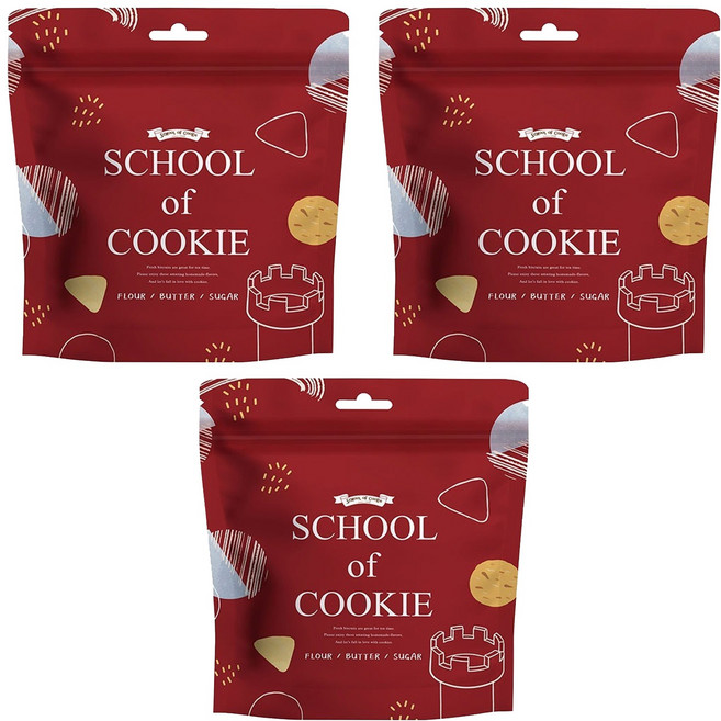 School of Cookie 台灣優格餅乾學院 天然奶油 巧克力奶酥餅乾, 3包, 130g