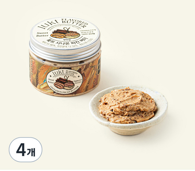 룩트 시나몬피칸 버터, 90g, 4개