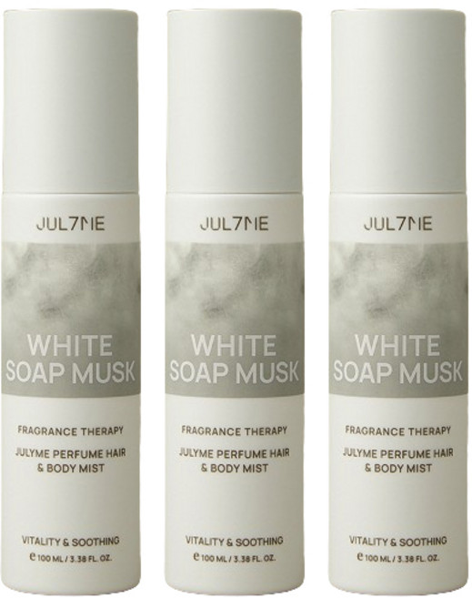 줄라이미 퍼퓸 헤어 & 바디 미스트 화이트솝머스크, 100ml, 3개
