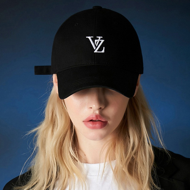 바잘 남녀공용 3D 모노그램 로고 오버핏 볼캡