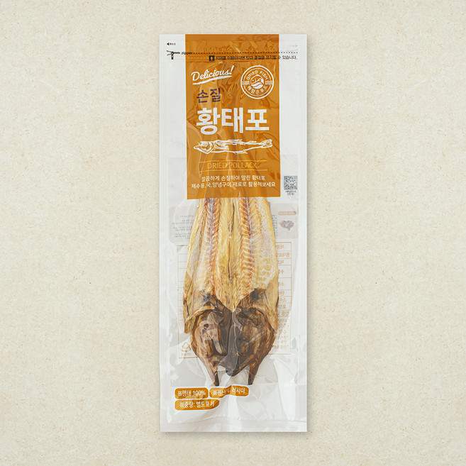 해맑은푸드 손질 황태포, 1개, 60g