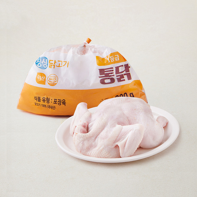 체리부로 싱싱닭고기 통닭, 800g, 1개