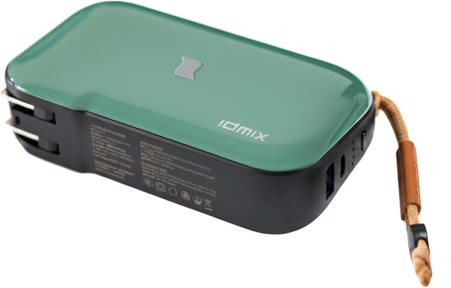 idmix MR CHARGER 10000 無線充電行動電源, CH06, 綠色