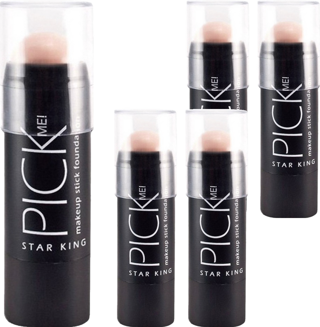 STAR KING 星之冠 輕薄裸光美顏粉底棒 8g, 02, 5支