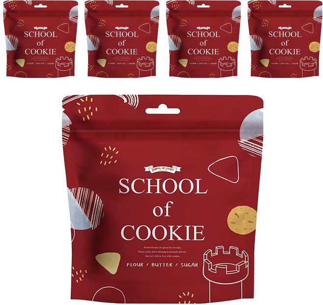 School of Cookie 台灣優格餅乾學院 天然奶油 巧克力奶酥餅乾, 5包, 130g