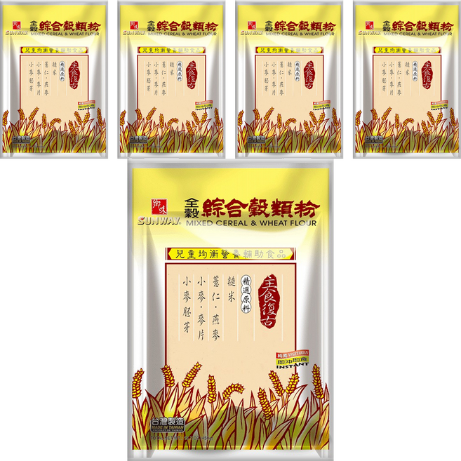 SUNWAY 鄉味 全穀綜合穀類粉, 450g, 5包, 15份