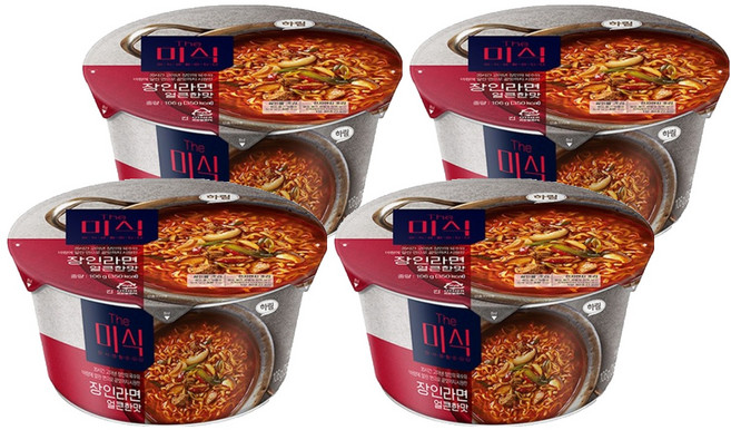 더미식 장인라면 얼큰한맛 컵 106g, 4개