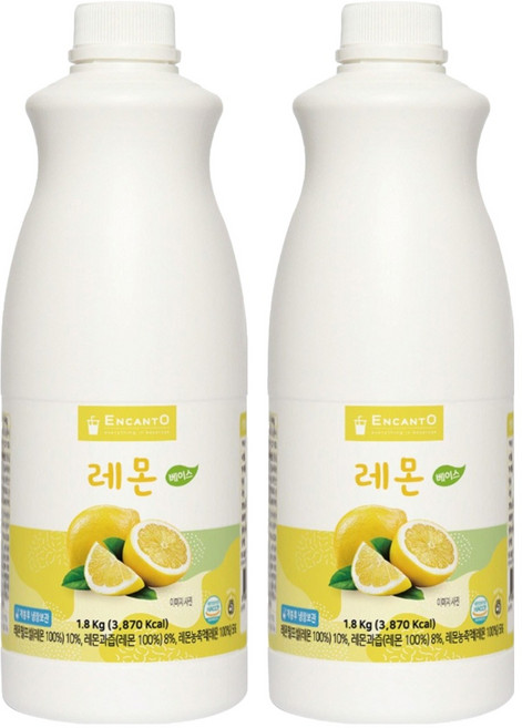 엔아이에프 엔칸토 레몬 베이스, 2개, 1.8kg