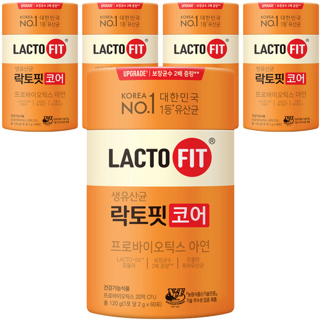락토핏 코어 유산균 60p, 120g, 5개