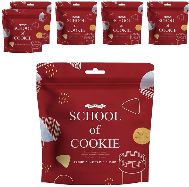 School of Cookie 台灣優格餅乾學院 天然奶油 巧克力奶酥餅乾, 6包, 130g