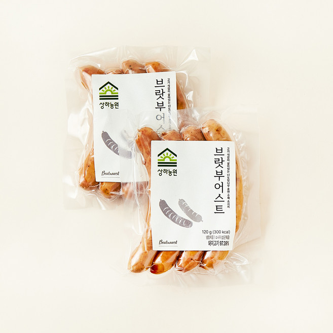 상하농원 브랏부어스트, 120g, 2개