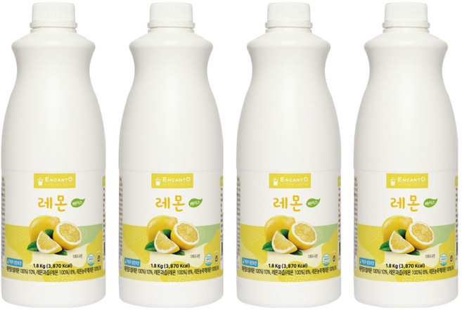 엔칸토 레몬 음료베이스, 4개, 1.8kg