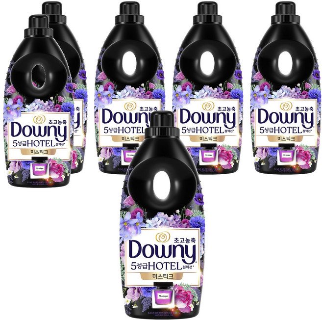 다우니 초고농축 호텔 컬렉션 섬유유연제 미스티크 본품, 1L, 6개