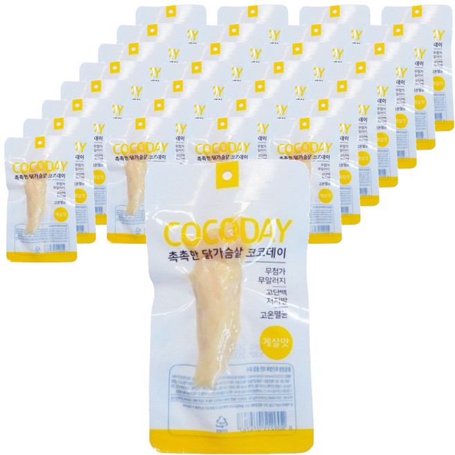 마코펫 고양이 촉촉한 닭가슴살 코코데이 간식, 게살맛, 20g, 30개