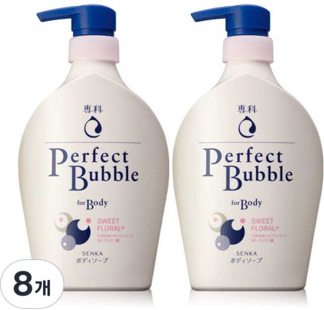 센카 퍼펙트 버블 포 바디 클렌저 스위트 플로럴, 500ml, 8개