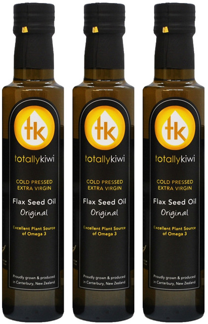 totally kiwi 冷壓初榨亞麻仁油, 500ml, 3瓶