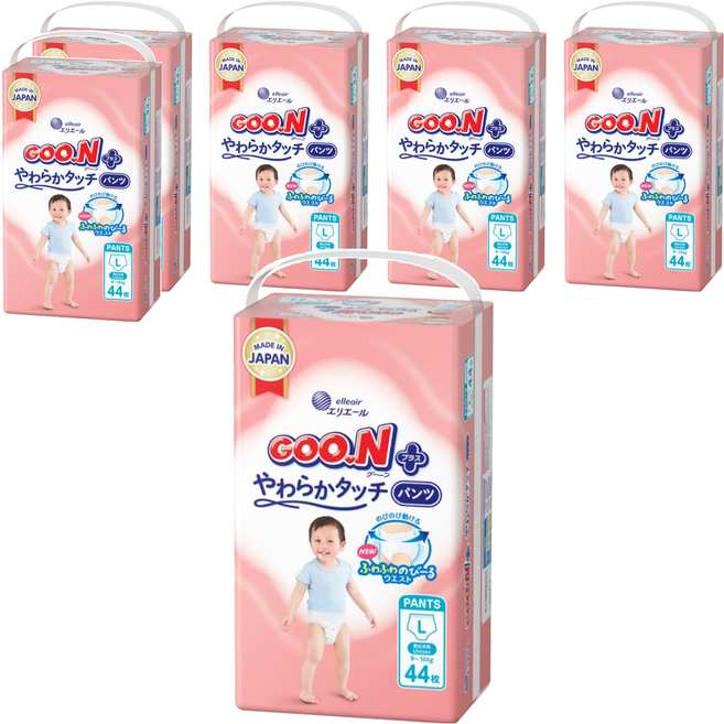 GOO.N 大王 肌快適褲型紙尿褲 9~14kg, L, 264片