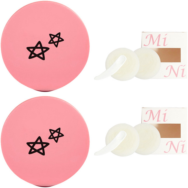 셀프천사 미니 DIY 비비 쿠션 케이스 5g, 핑크 별, 2개