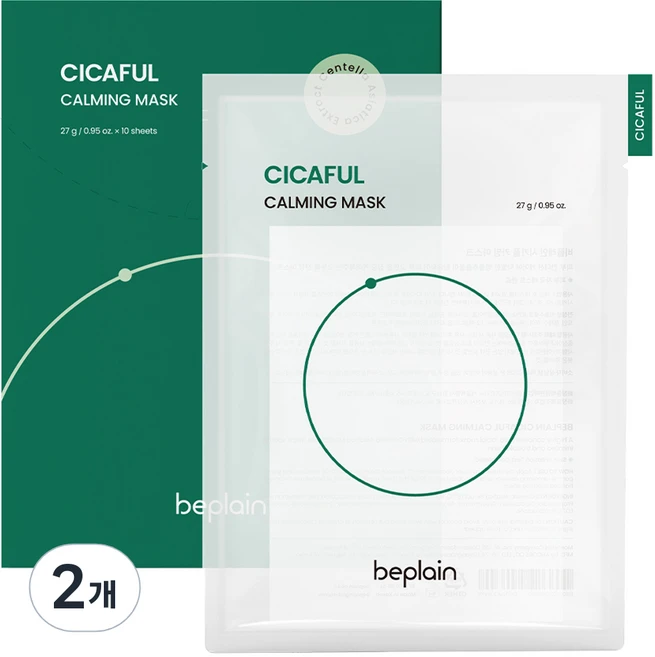 비플레인 시카풀 카밍 마스크 27g, 10개입, 2개 - 쿠팡