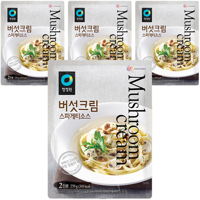 DAESANG 大象 蘑菇奶油義大利麵醬, 250g, 4個