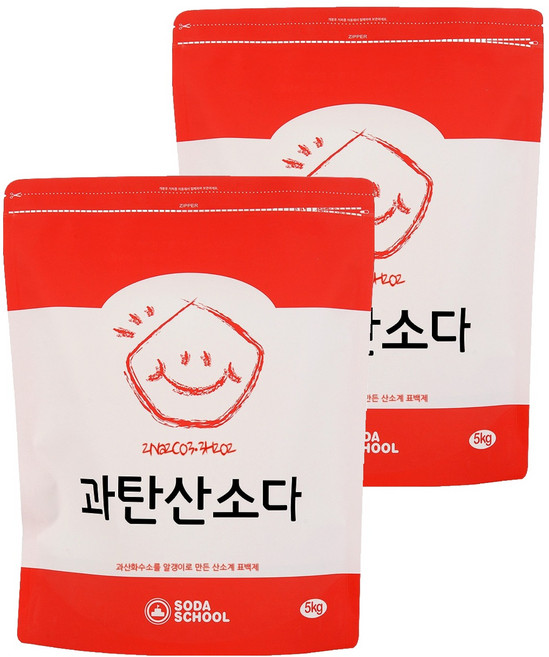 소다스쿨 산소계 표백제 과탄산소다, 5kg, 2개