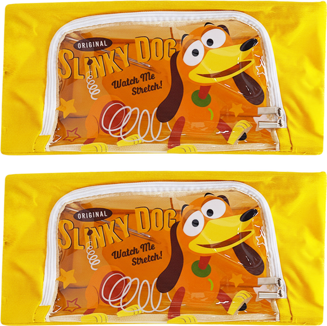 收納王妃 玩具總動員牛津布收納箱 彈簧狗 22L, 黃色, 2個