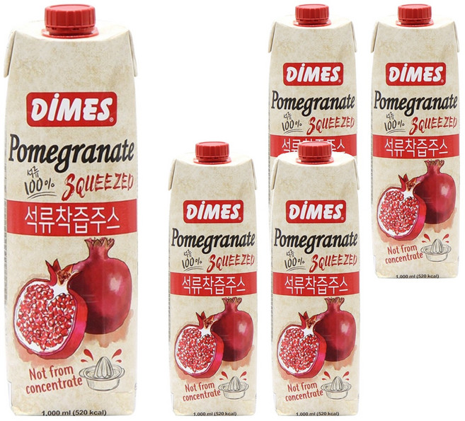 디메스 석류 착즙 주스, 1L, 5개