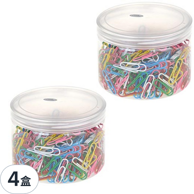 Bluemato 彩色迴紋針, 4盒, 500入