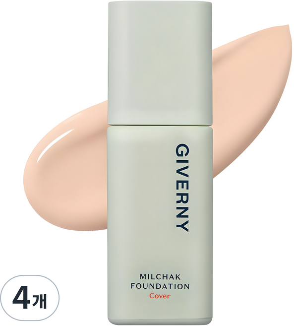 지베르니 밀착 커버 리퀴드 파운데이션 30ml, 4개, 17호포슬린