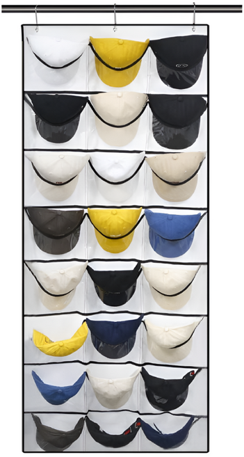 JUSTPICK 다용도 수납 포켓 모자 걸이 정리대, 화이트, 1개