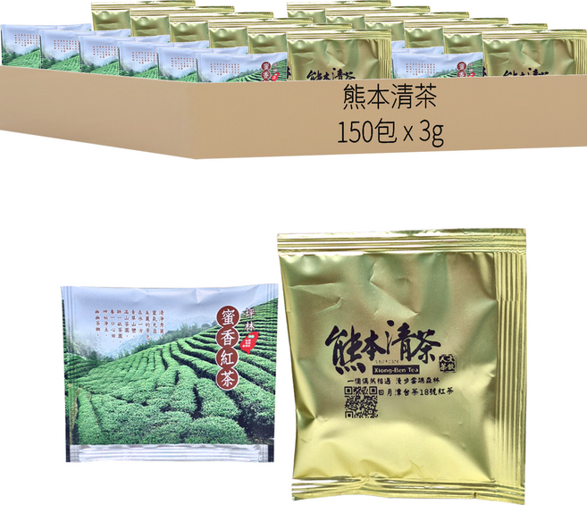 熊本清茶 日月潭紅茶台茶18號 + 坪林蜜香紅茶立體茶包, 立體茶包50個, 3盒