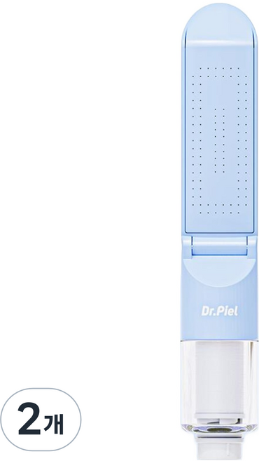 닥터피엘 초슬림 여행용 샤워 헤드, 2개, 스카이 블루
