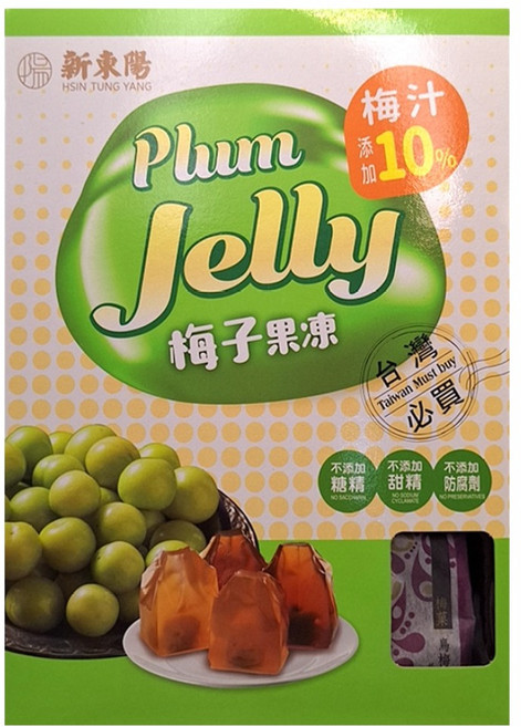新東陽 台灣果品 梅子果凍 Q梅 + 烏梅, 500g, 1盒