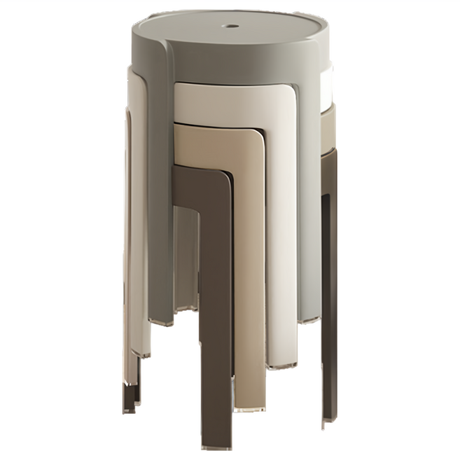 AOTTO 創意傢俱 莫蘭迪加厚疊加風車椅凳 ID-005 4個, 莫藍迪, 1組