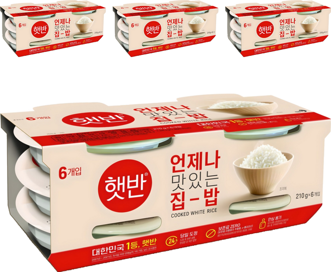 햇반 백미밥, 210g, 24개