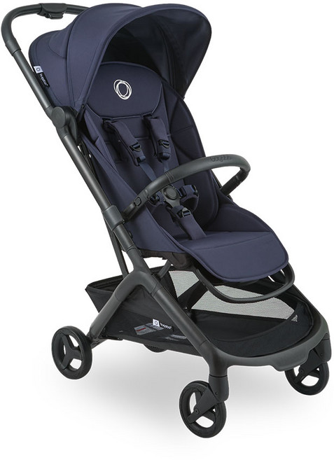 부가부 버터플라이 2 휴대용 유모차 + 범퍼바 세트, 딥 인디고(유모차), 블랙(범퍼바)