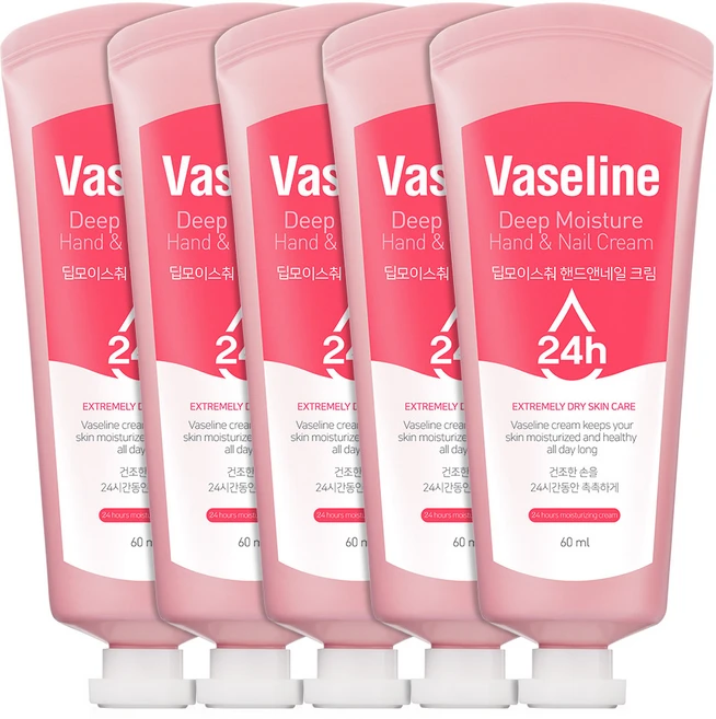 시투와이 바세린 24h 딥 모이스춰 핸드앤네일 크림, 60ml, 5개 - 쿠팡